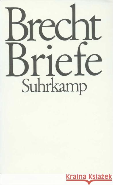 Briefe, 2 Bde. Brecht, Bertolt 9783518022672 Suhrkamp