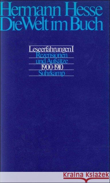 Rezensionen und Aufsätze aus den Jahren 1900-1910 Hesse, Hermann 9783518026830 Suhrkamp