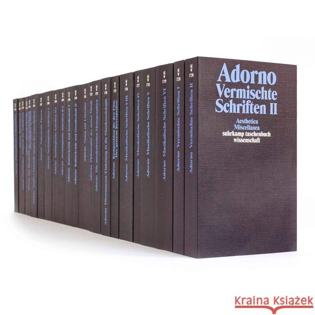 Gesammelte Schriften, 20 Bde. in 23 Tl.-Bdn. Adorno, Theodor W. Tiedemann, Rolf  9783518065112