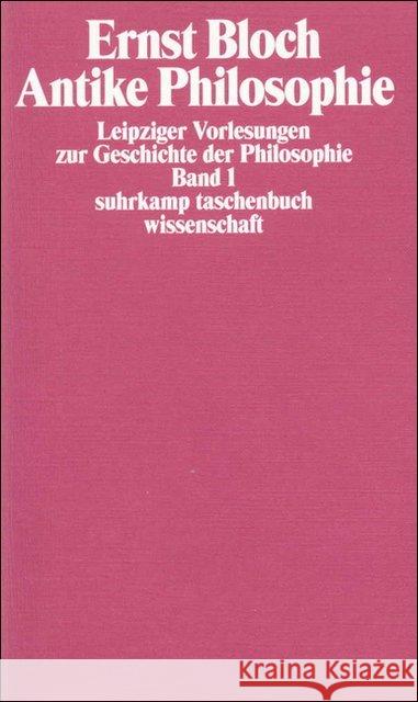 Leipziger Vorlesungen zur Geschichte der Philosophie 1950-1956, in 4 Bdn. : (Nr.567-570) Bloch, Ernst Römer, Ruth Schmidt, Burghart 9783518096772 Suhrkamp