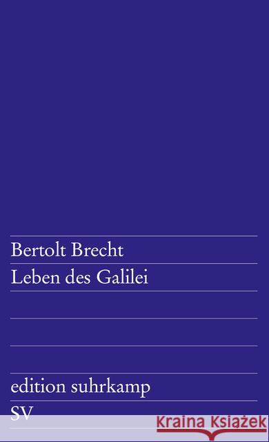 Leben des Galilei : Schauspiel Brecht, Bertolt   9783518100011 Suhrkamp