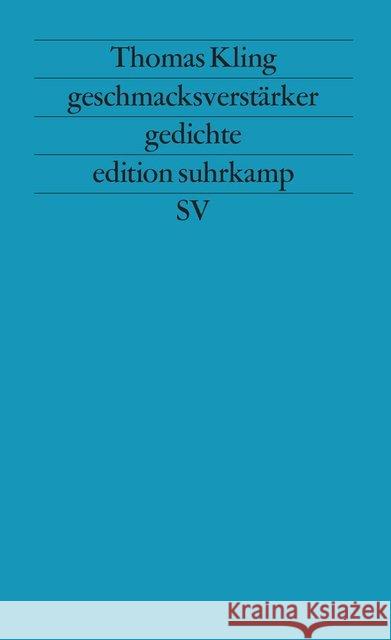 Geschmacksverstärker Kling, Thomas 9783518115237 Suhrkamp