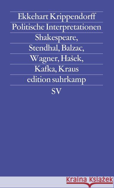 Politische Interpretationen Krippendorff, Ekkehart 9783518115763 Suhrkamp