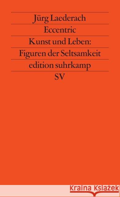 Eccentric Laederach, Jürg 9783518119280 Suhrkamp