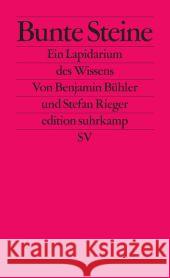 Bunte Steine : Ein Lapidarium des Wissens Bühler, Benjamin; Rieger, Stefan 9783518126554