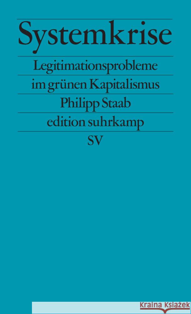 Systemkrise Staab, Philipp 9783518128237 Suhrkamp