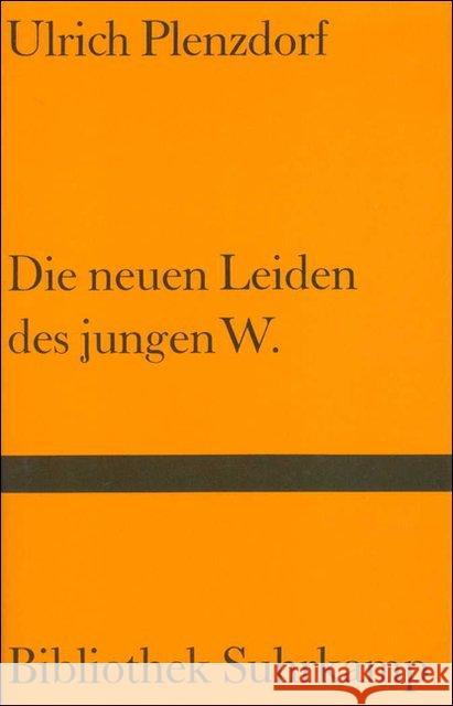 Die neuen Leiden des jungen W. Plenzdorf, Ulrich   9783518220283