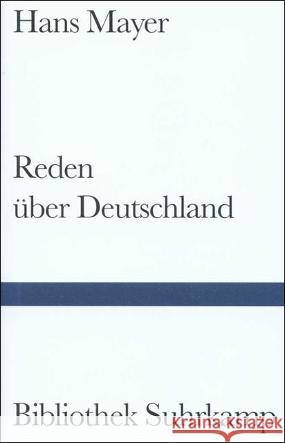 Reden über Deutschland (1945-1993) Mayer, Hans 9783518222164 Suhrkamp