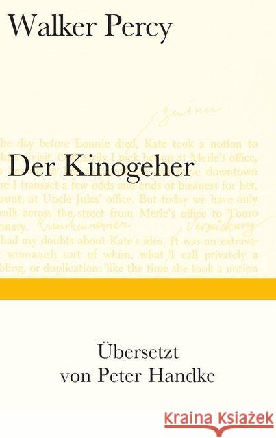 Der Kinogeher Percy, Walker 9783518224946