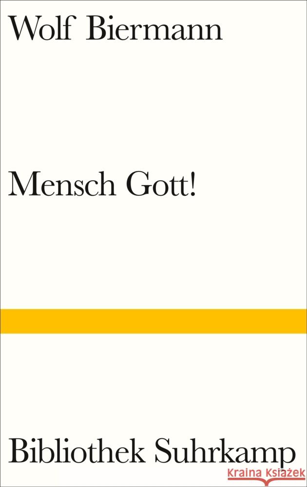 Mensch Gott! Biermann, Wolf 9783518225233