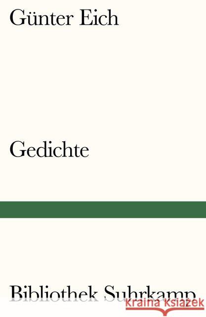Gedichte Eich, Günter 9783518240304