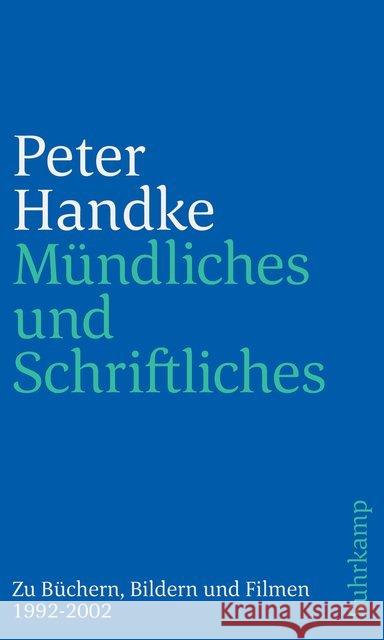 Mündliches und Schriftliches Handke, Peter 9783518242377