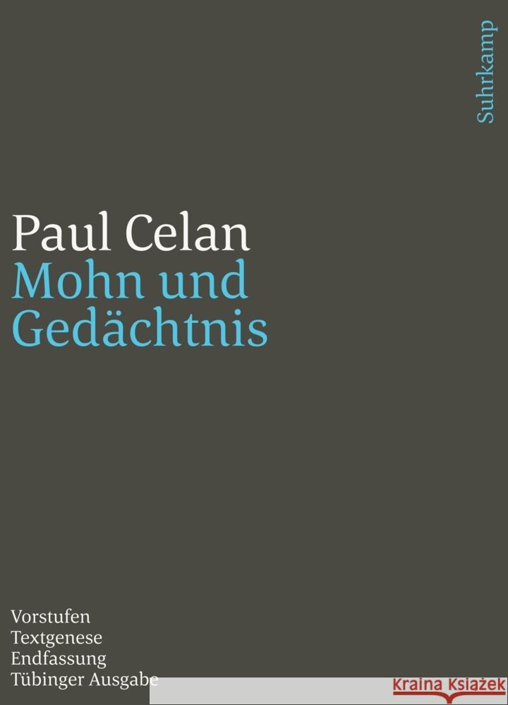 Werke. Tübinger Ausgabe Celan, Paul 9783518242520