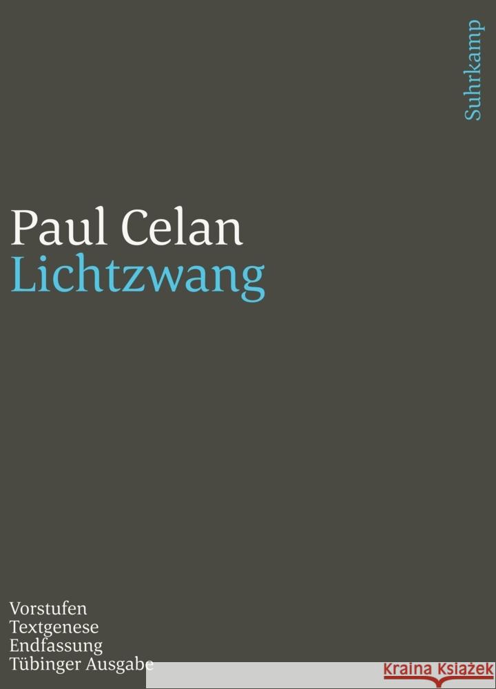 Werke. Tübinger Ausgabe Celan, Paul 9783518242667