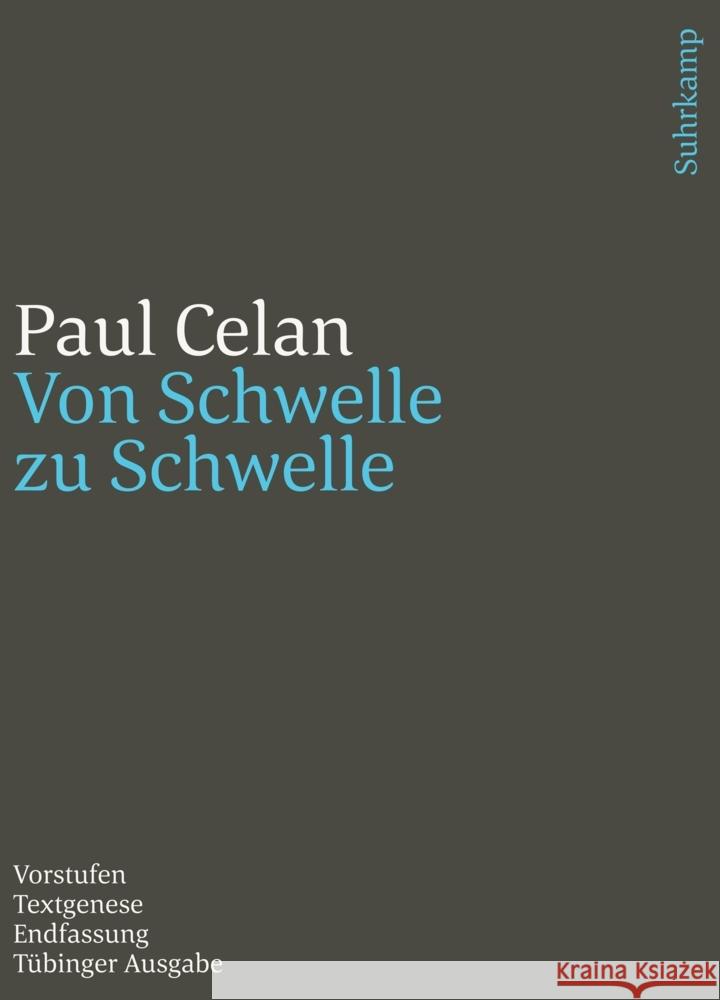 Werke. Tübinger Ausgabe Celan, Paul 9783518242902