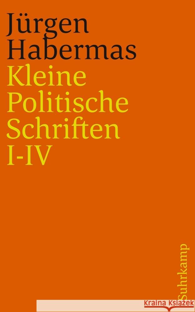 Kleine Politische Schriften (I-IV) Habermas, Jürgen 9783518243091