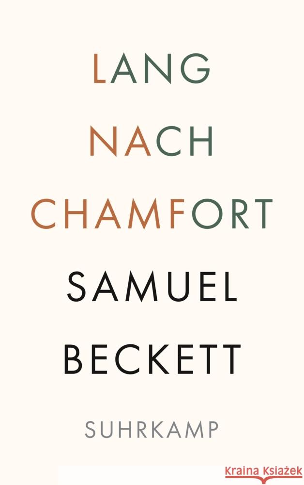 Lang nach Chamfort Beckett, Samuel 9783518243220