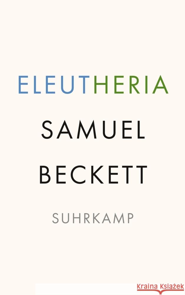 Eleutheria Beckett, Samuel 9783518243237