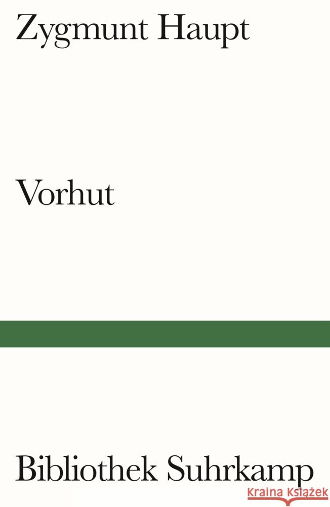 Vorhut Haupt, Zygmunt 9783518243589