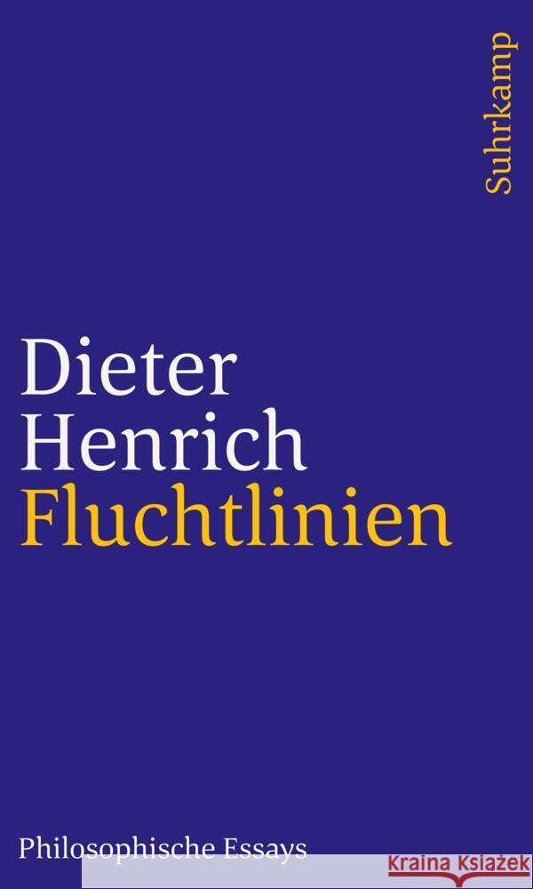 Fluchtlinien Henrich, Dieter 9783518243930