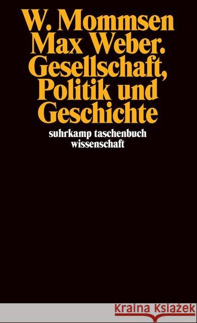 Max Weber Mommsen, Wolfgang J. 9783518276532 Suhrkamp
