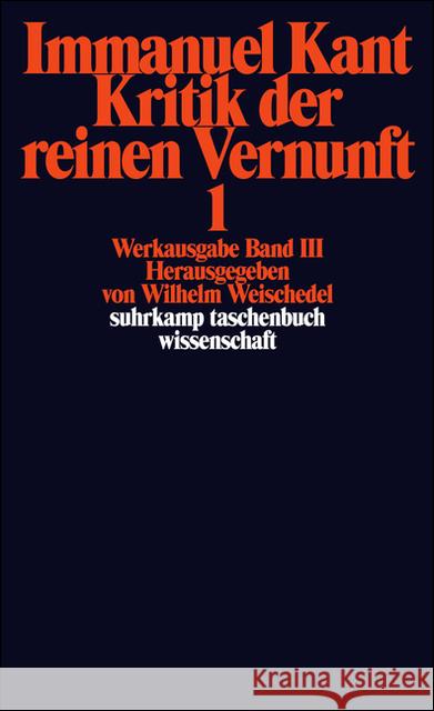 Kritik der reinen Vernunft, 2 Bde. Kant, Immanuel   9783518276556 Suhrkamp