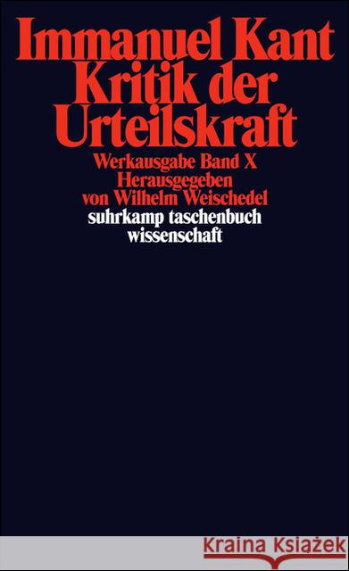 Kritik der Urteilskraft Kant, Immanuel   9783518276570 Suhrkamp