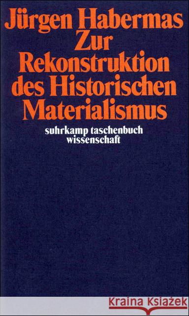 Zur Rekonstruktion des Historischen Materialismus Habermas, Jürgen 9783518277546