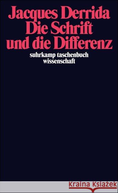 Die Schrift und die Differenz Derrida, Jacques   9783518277775 Suhrkamp