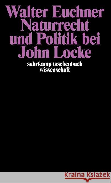Naturrecht und Politik bei John Locke Euchner, Walter 9783518278802 Suhrkamp