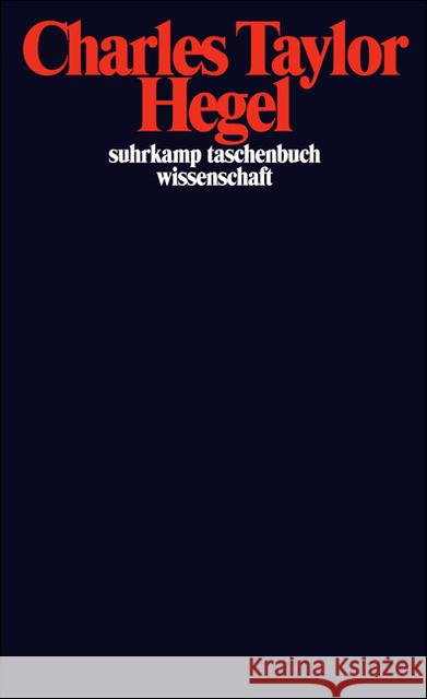 Hegel Taylor, Charles   9783518280164 Suhrkamp