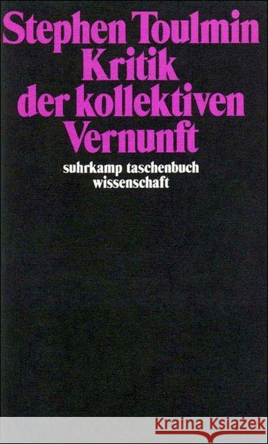 Kritik der kollektiven Vernunft Toulmin, Stephen 9783518280379 Suhrkamp