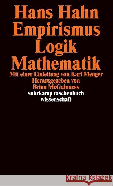 Empirismus, Logik, Mathematik Hahn, Hans 9783518282458