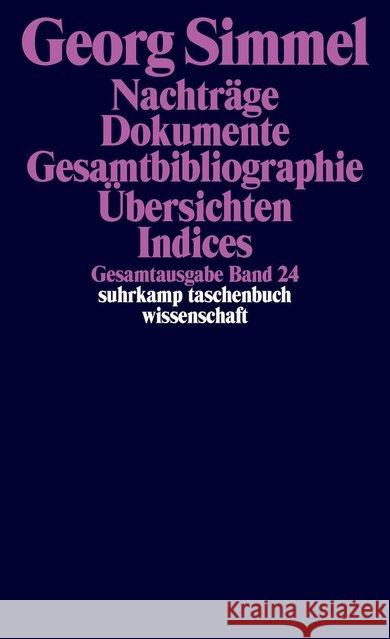 Nachträge. Dokumente. Bibliographien. Auflistungen. Indices  9783518284247 Suhrkamp