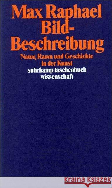 Bild-Beschreibung : Natur, Raum und Geschichte in der Kunst. Nachw. v. Bernd Growe. Hrsg. v. Hans-Jürgen Heinrichs u. a. Raphael, Max 9783518284377 Suhrkamp