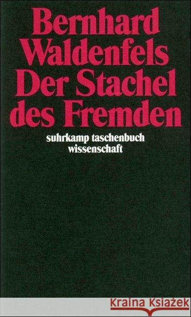 Stachtel DES Fremden Bernhard Waldenfels 9783518284681