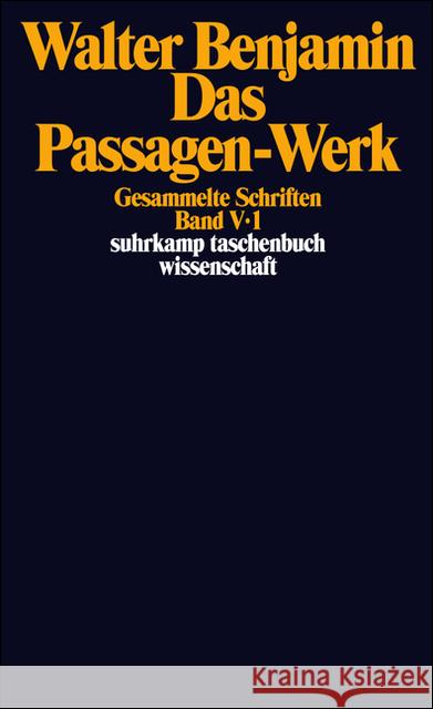 Gesammelte Schriften. Bd.5 : Das Passagen-Werk, 2 Bde. Benjamin, Walter   9783518285350 Suhrkamp