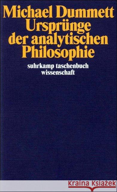 Ursprünge der analytischen Philosophie Dummett, Michael 9783518286036 Suhrkamp