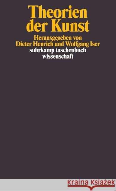 Theorien der Kunst Henrich, Dieter Iser, Wolfgang  9783518286128 Suhrkamp