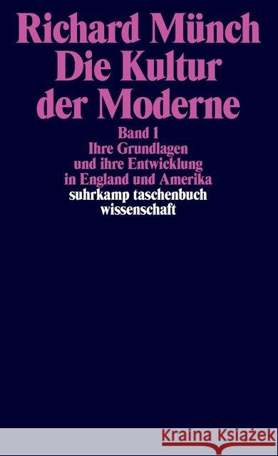 Die Kultur der Moderne, 2 Bde. : Ihre Grundlagen und ihre Entwicklung in England und Amerika; Ihre Entwicklung in Frankreich und Deutschland Münch, Richard 9783518286791 Suhrkamp