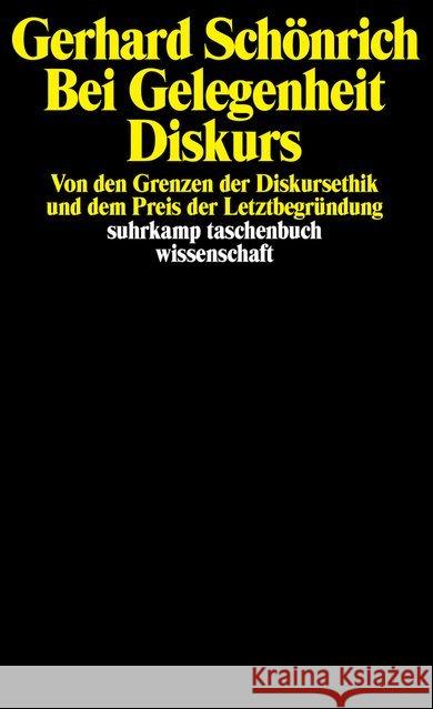 Bei Gelegenheit Diskurs Schönrich, Gerhard 9783518287118