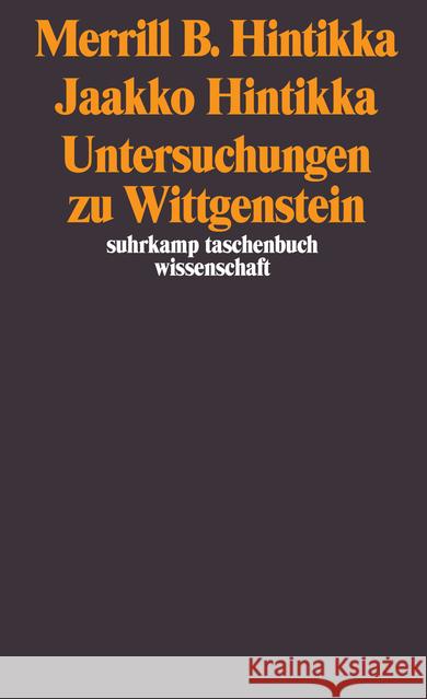 Untersuchungen zu Wittgenstein Hintikka, Merrill B.; Hintikka, Jaakko 9783518288245