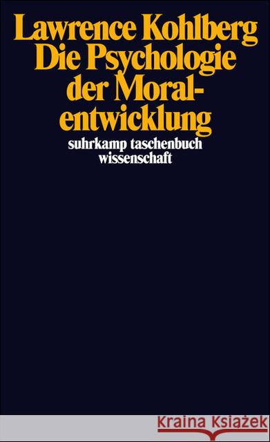 Die Psychologie der Moralentwicklung Kohlberg, Lawrence Althof, Wolfgang  9783518288320 Suhrkamp