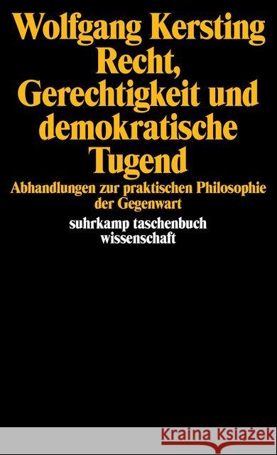 Recht, Gerechtigkeit und demokratische Tugend Kersting, Wolfgang 9783518289327