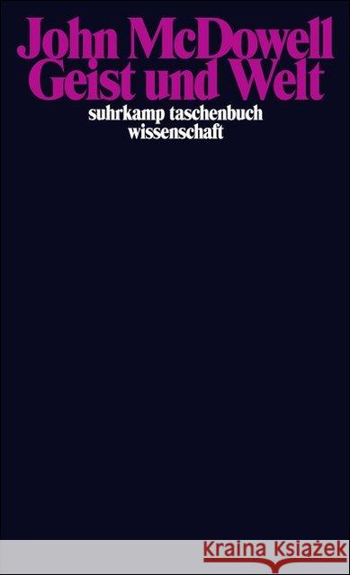 Geist und Welt McDowell, John   9783518291283