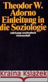 Einleitung in die Soziologie : (1968) Adorno, Theodor W. Gödde, Christoph  9783518292730 Suhrkamp