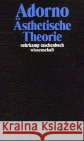 Ästhetische Theorie Adorno, Theodor W. Adorno, Theodor W. Tiedemann, Rolf 9783518293072 Suhrkamp