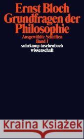 Grundfragen der Philosophie Bloch, Ernst Kreuzer, Johann  9783518295656