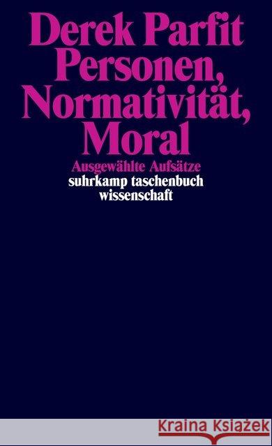 Personen, Normativität, Moral : Ausgewählte Aufsätze Parfit, Derek 9783518297490 Suhrkamp