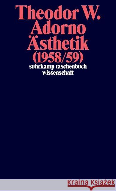 Ästhetik (1958/59)  9783518298077 Suhrkamp